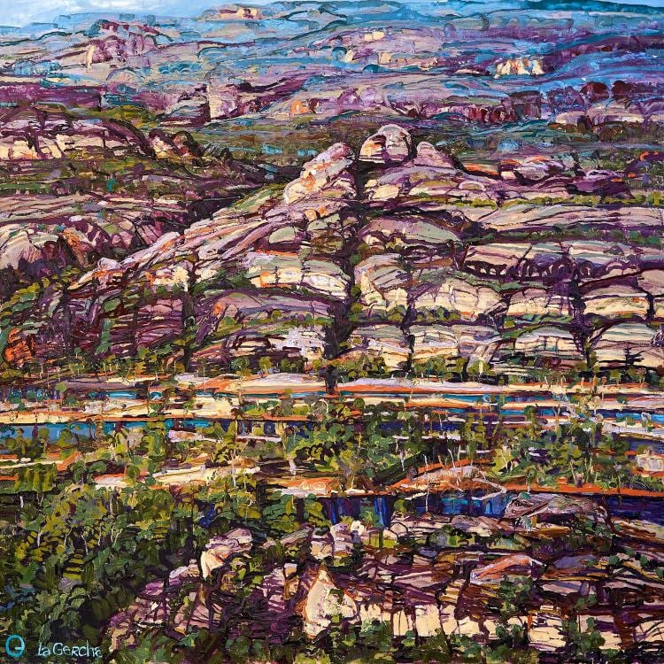 Geoff LaGerche comparable auction result: geoff la gerche born 1940 on view only in sydney items to be collected from sydney at purchasers expense untitled oil on canvas
