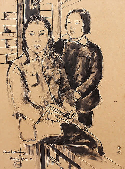 Henk Ngantung (Bogor, W. Java, 1921 - 1994) Dua Wanita Peking comparable sale
