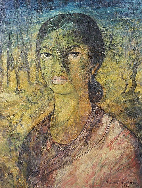 Edhi Sunarso (Salatiga, C. Java, 1932 - Yogyakarta, 2016) Potret Megha, Gadis Banglore India comparable sale