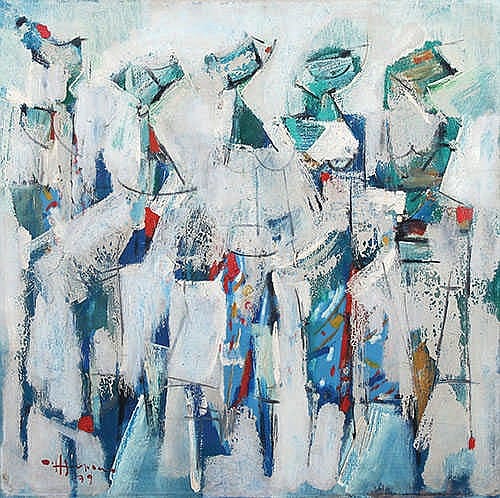 Supono, Ogeng Heru (Surabaya, E. Java, 1937 - Denpasar, Bali, 1991) Figur Lima Wanita comparable sale