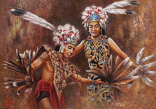 Adam Lay comparable auction result: adam lay wonosobo c java 1949 cianjur w java 2014 sepasang penari dayak
