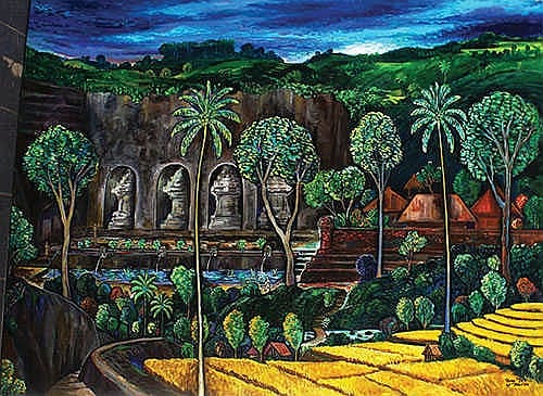 Gung Man (I Gusti Nyoman Widnyana) (b. Denpasar, Bali, 1956) Gunung Kawi, Bali comparable sale