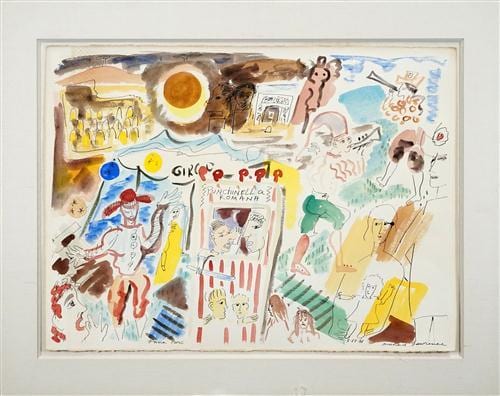 Michael Lawrence comparable auction result: michael lawrence 1943 2 works growing up in roma luna park 1981 56 5 x 76cm each