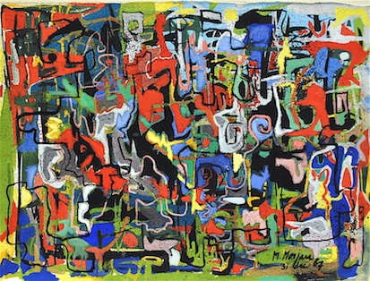 Michele Morgan comparable auction result: michele morgan simone roussel 1920 2016 composition technique mixte