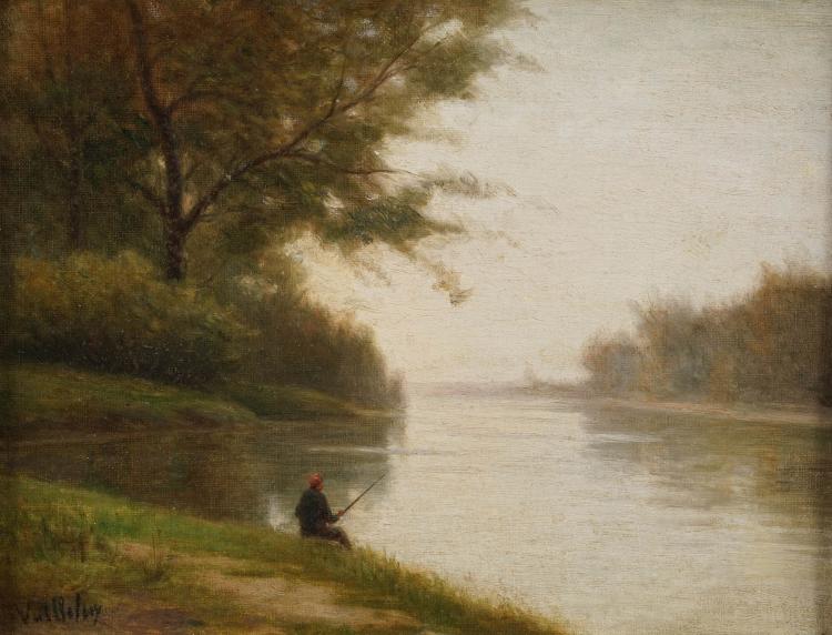 Félix Dominique de Vuillefroy comparable auction result: f lix dominique de vuillefroy 1841 1910 le p cheur solitaire huile sur toile sign e en bas gauche 27x35cm
