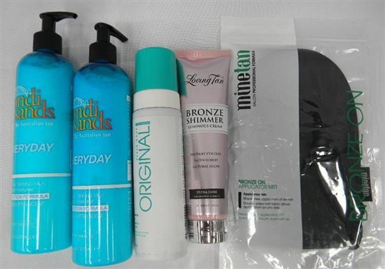 a bag of assorted self tanning products incl bondi sands etc · Theodore Bruce Auctioneers & Valuers · 2017-12-09 A. Sands comparable auction result: a bag of assorted self tanning products incl bondi sands etc
