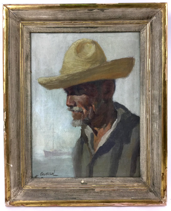 edgardo coghlan oil on canvas portrait · EJ'S Auction & Appraisal · 2017-12-09 Edgardo Coghlan comparable auction result: edgardo coghlan oil on canvas portrait