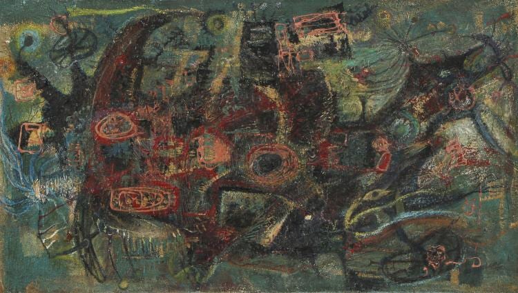 Angel Acosta Leon comparable auction result: angel acosta leon cuban 1932 1964 abstract painting 1950 s
