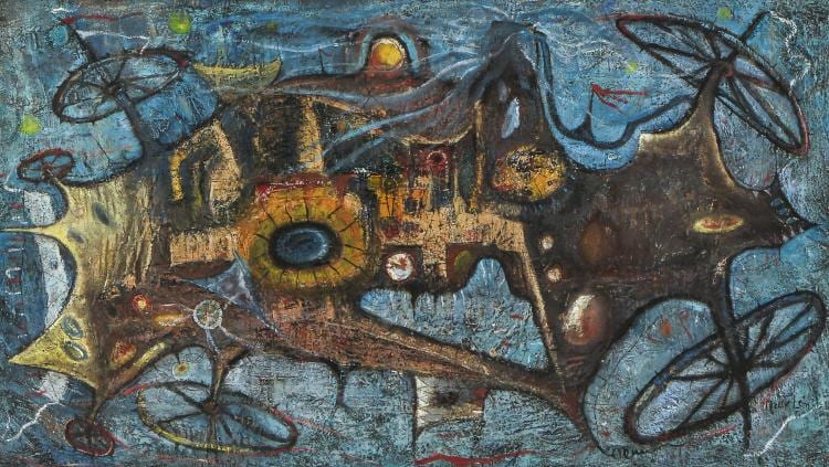 Angel Acosta Leon comparable auction result: angel acosta leon cuban 1932 1964 abstract painting 1961
