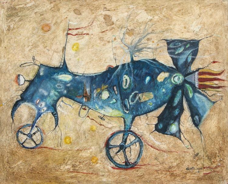 Angel Acosta Leon comparable auction result: angel acosta leon cuban 1930 1964 oil painting