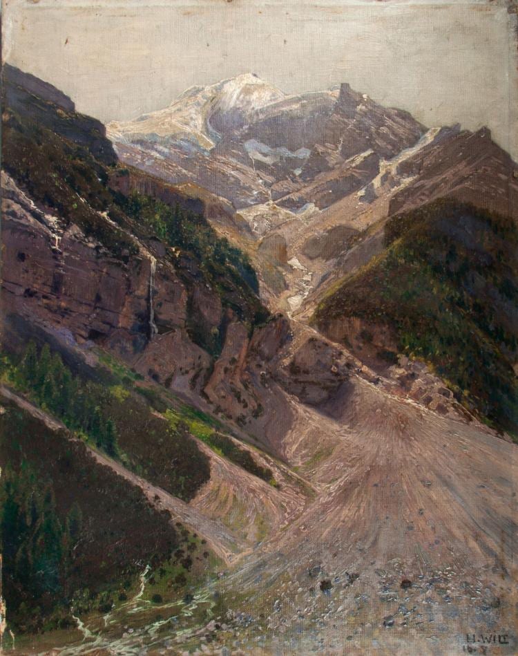 Hans Wilt comparable auction result: hans wilt 1867 1916 alpine landscape