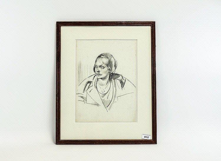 James Ardern Grant comparable auction result: james arden grant 1885 1973 young woman pencil 14 by 10 25 inches proven
