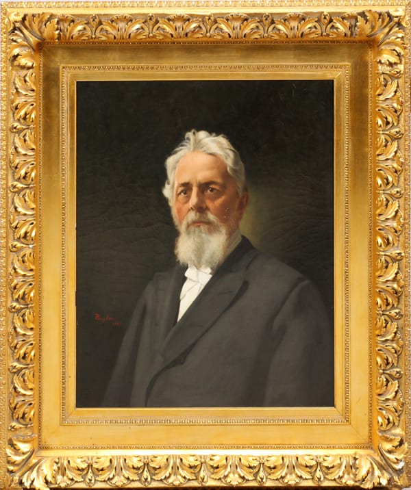 Percy Ives comparable auction result: percy ives oil on canvas portrait of a mr hamilton