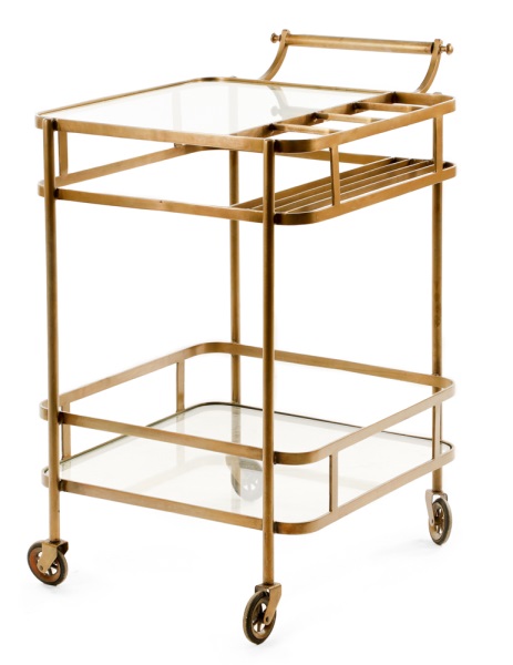 Arteriors Home Maddox Bar Cart sold by Ahlers & Ogletree Inc., lot 392 — auction record photograph