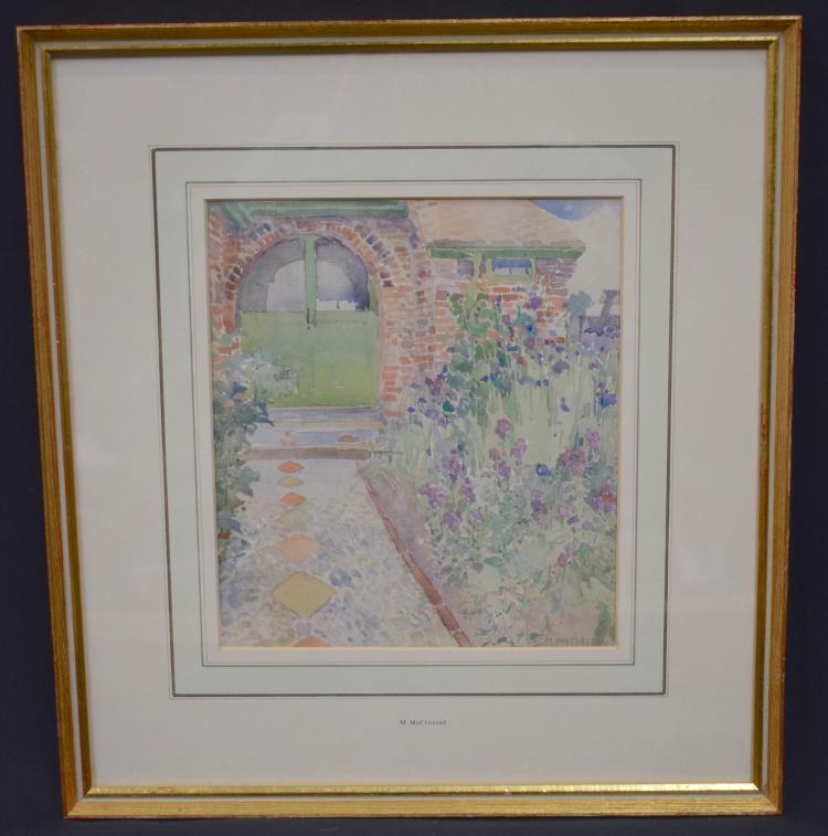 Mary McCrossan comparable auction result: mary mccrossan 1865 1934 framed watercolour garden at port st mary isl