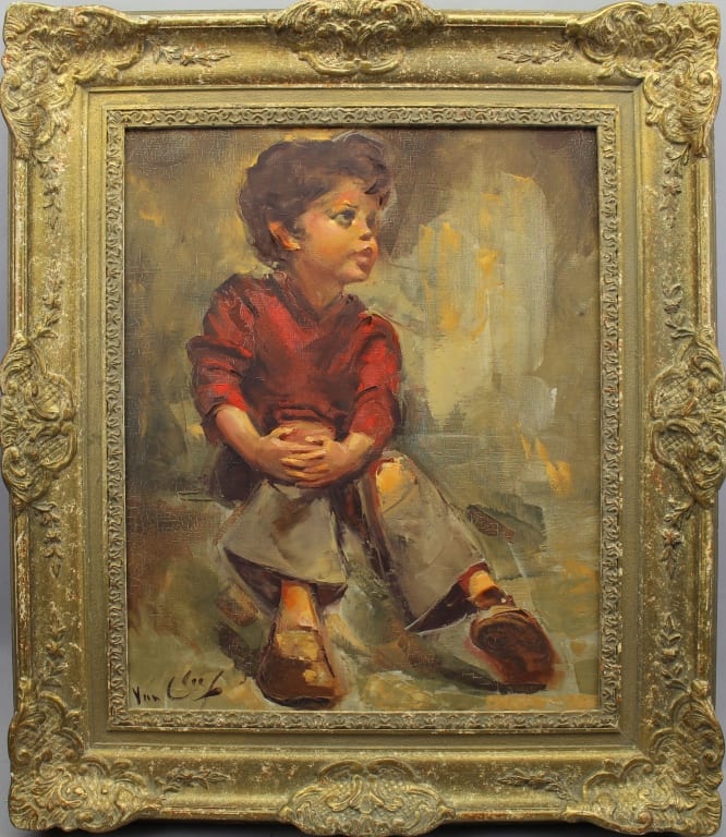 Robert Van Cleef comparable auction result: robert van cleef born 1914 portrait of young boy