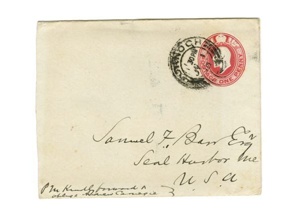 Andrew Carnegie comparable auction result: andrew carnegie signed envelope