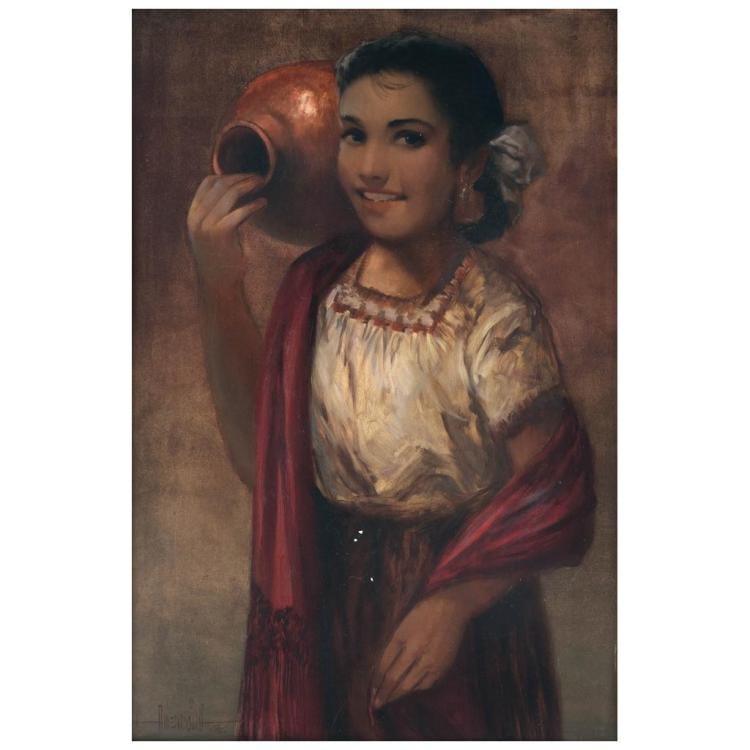Luis Amendolla comparable auction result: luis amendolla untitled signed and dated 62 oil on masonite 74 x 49 cm 29 1 x 19 2 inches