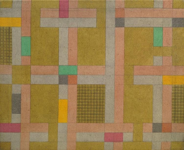 Henry Mundy comparable auction result: henry mundy british b 1919 geometric composition acrylic on canvas sign
