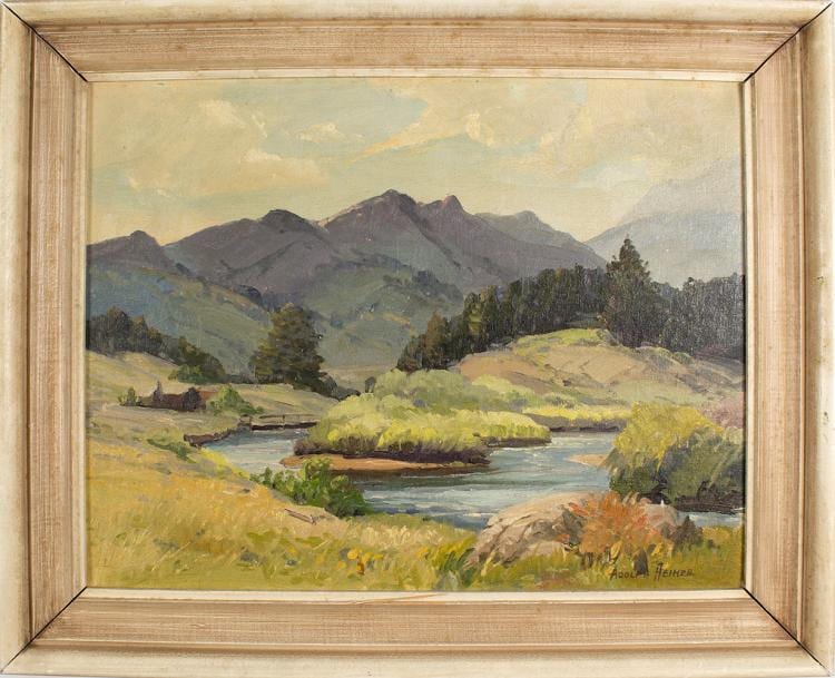 Adolph Heinze comparable auction result: adolph heinze oil painting