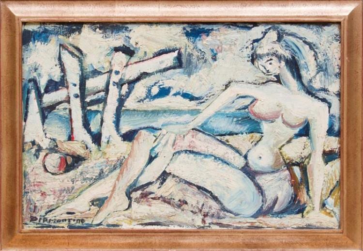 Diamantino Riera comparable auction result: diamantino riera 1912 1961 nu a la plage