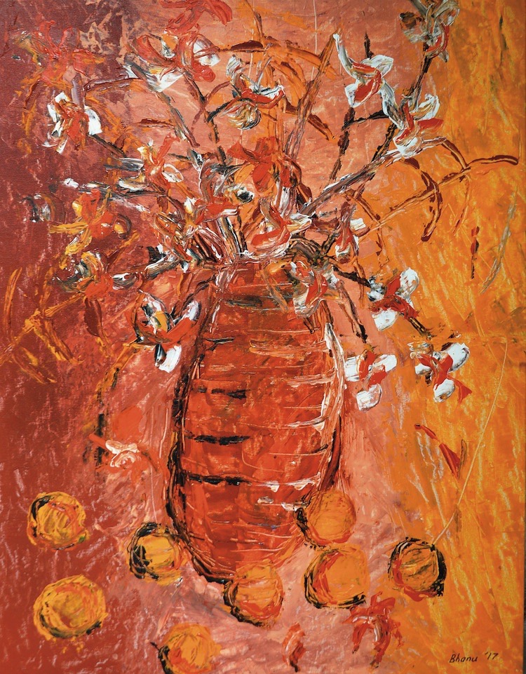 Bhanu Achan comparable auction result: bhanu achan b kuala lumpur malaysia 1949 flowers 2017