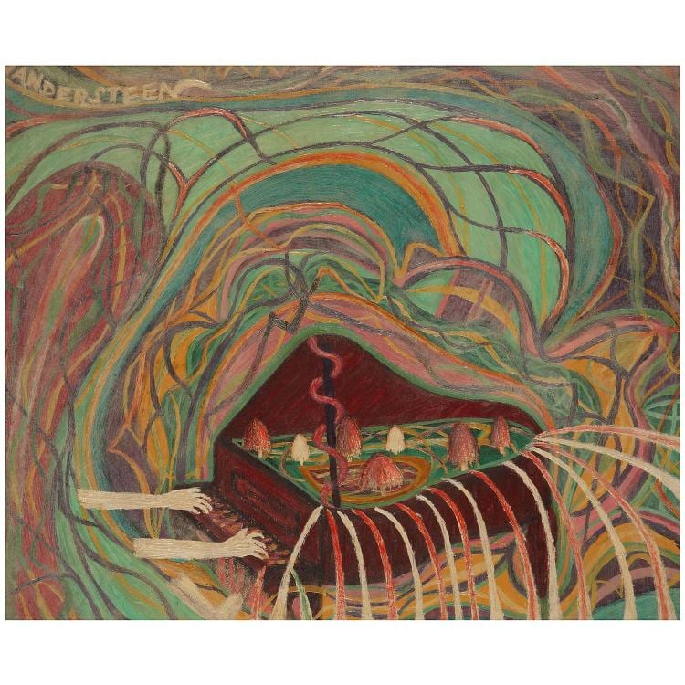 germain van der steen 1897 1985 inspir de reverie de schumann 1955 oil on cardboard signed upper left 18 1 8 x 21 5 8 in · Tajan · 2018-01-30 Germain Vandersteen comparable auction result: germain van der steen 1897 1985 inspir de reverie de schumann 1955 oil on cardboard signed upper left 18 1 8 x 21 5 8 in