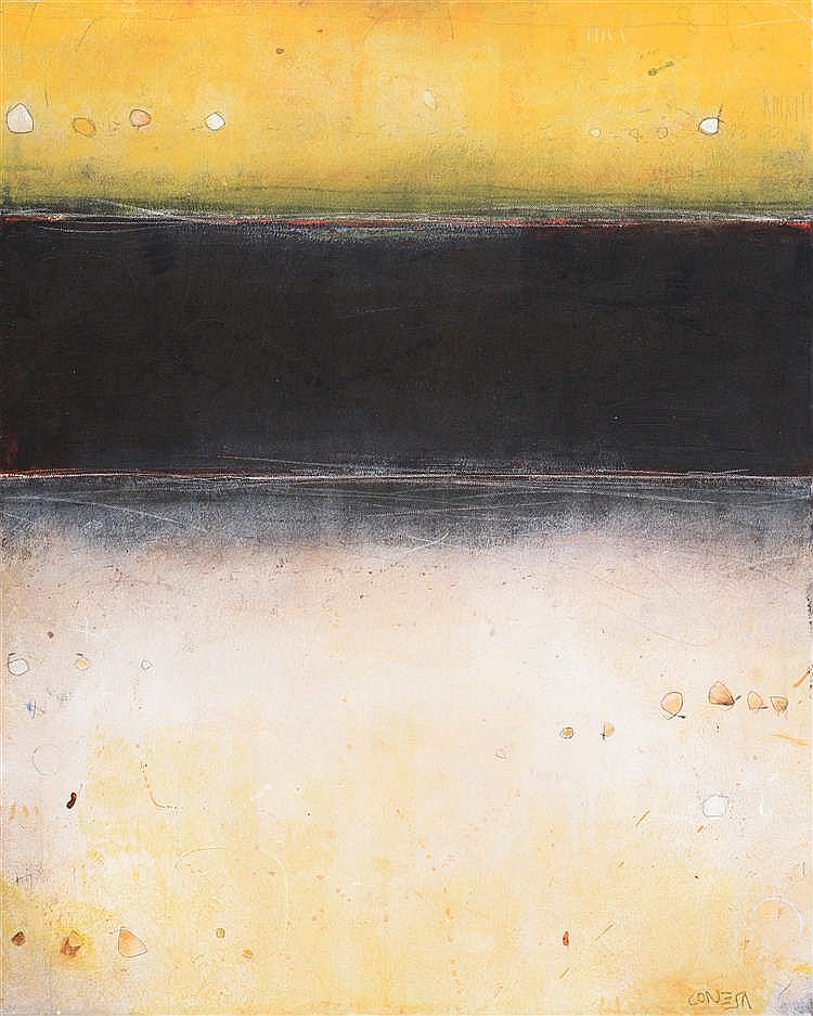Francisco Conesa comparable auction result: francisco conesa madrid 1956 paisaje en amarillo y negro oil on canvas 81 x 65 cm signed