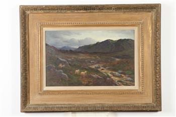Joseph Yelverton Dawbarn comparable auction result: joseph yelverton dawbarn british fl 1890 1930 landscape with sheep signed and dated 1897 lower left oil on canvas