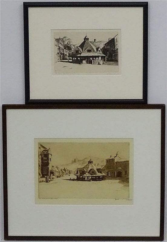 Edgar James Maybery comparable auction result: edgar james maybery 1887 1966 sepia etching marketplace dunster som