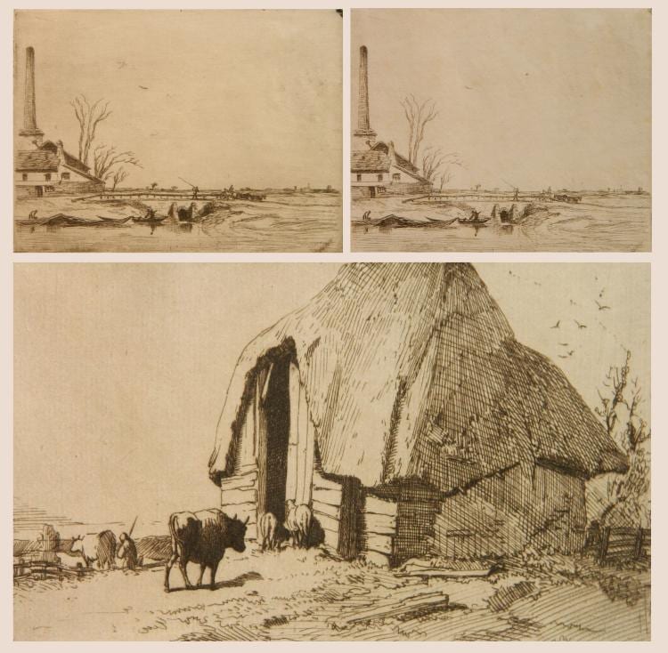 Luc Lafnet comparable auction result: 6 european etchings