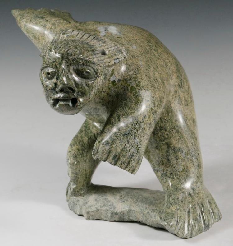Jaco Ishulutaq comparable auction result: jaco ishulutaq inuit pangnirtung nunavuk canada 1951