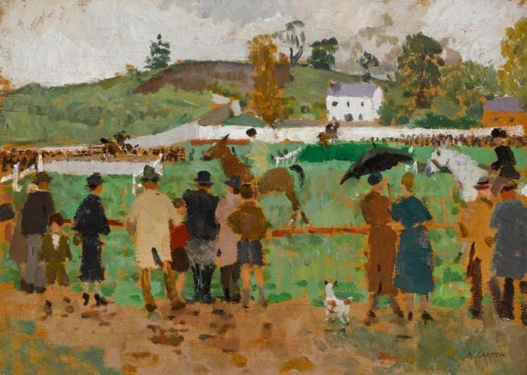 Alethea Garstin comparable auction result: alethea garstin 1894 1978 little race meeting ballinasloe county galway