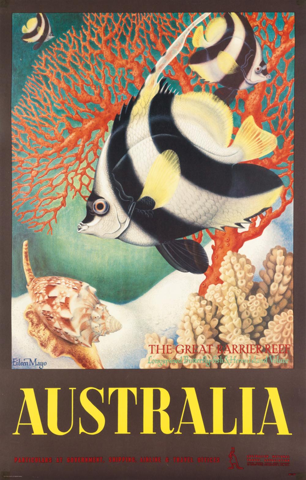 Eileen Mayo comparable auction result: eileen mayo 1906 1994 australia the great barrier reef circa 1956 39x25 inches 100x63 cm mclaren co pty ltd melbourne