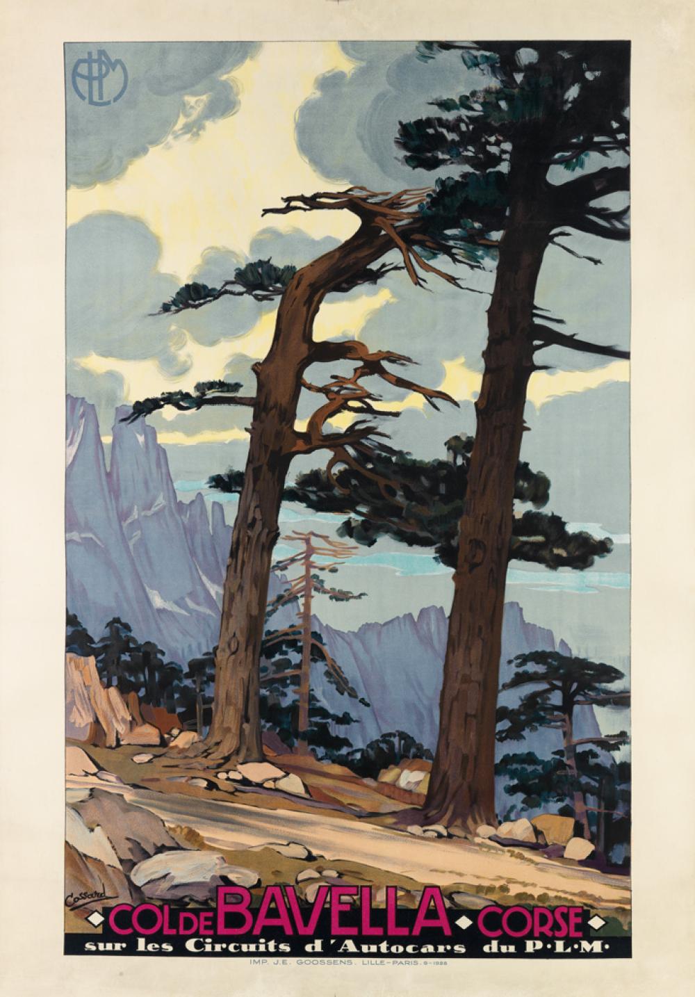 Adolphe Cossard comparable auction result: adolphe cossard 1870 1952 col de bavella corse 1928 41x29 inches 106x74 cm j e goossens lille
