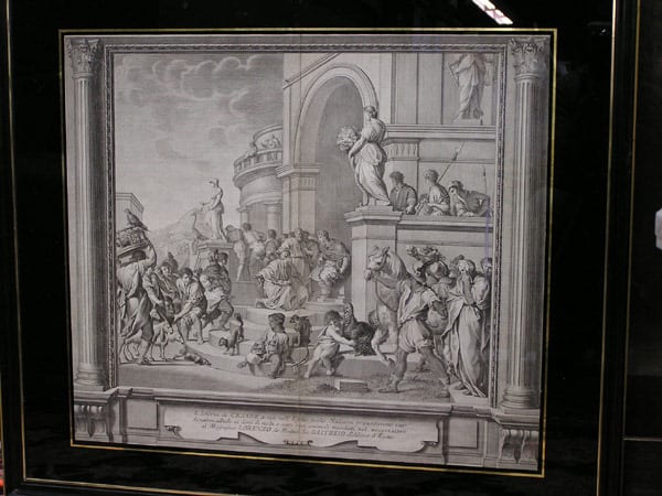 Alessandro Allori comparable auction result: framed engraving after alessandro allori