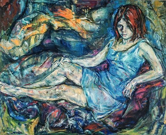 Dina Larot comparable auction result: dina larot austrian b 1943 reclining woman signed oil on canvas