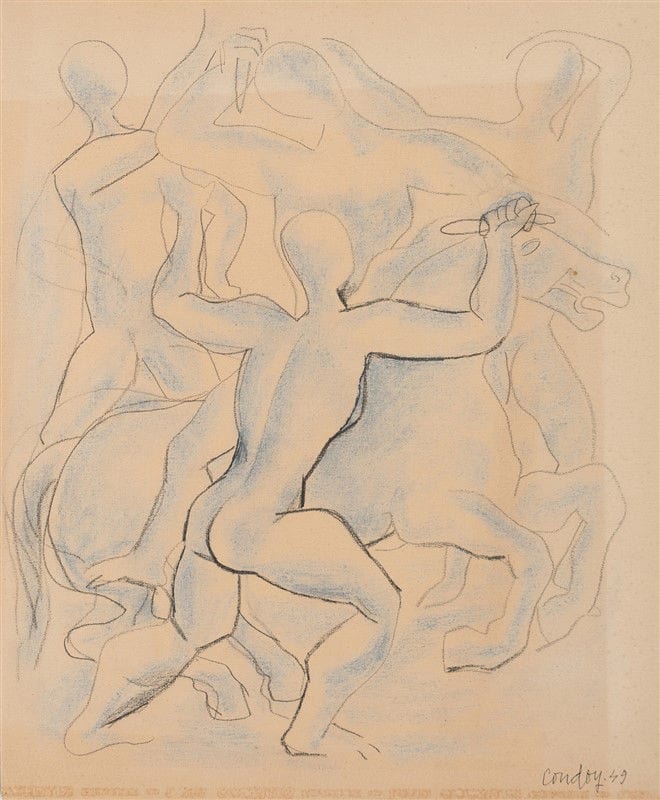 Honorio García Condoy comparable auction result: honorio garc a condoy zaragoza 1900 madrid 1953 pencil and watercol