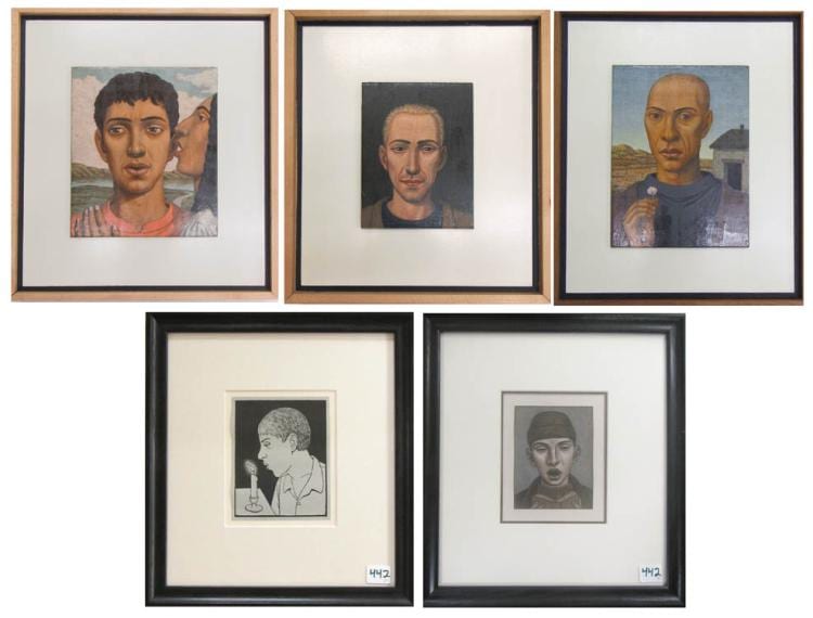 Paul Green comparable auction result: paul green oregon born 1960 five paintings th