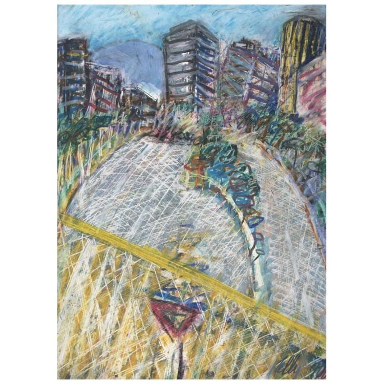 Phil Kelly comparable auction result: phil kelly untitled signed and dated 90 pastel on paper 41 x 30 cm 16 x 11 inches