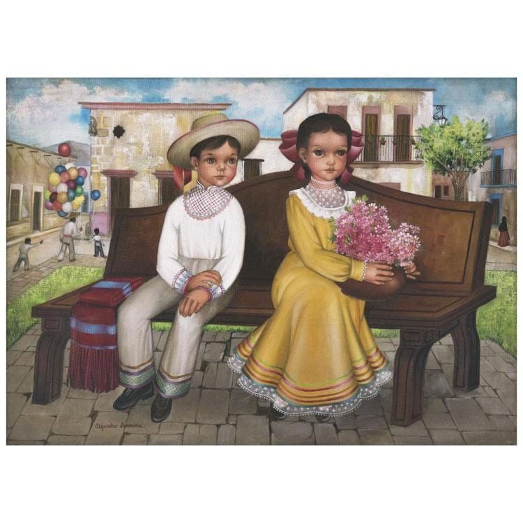 Alejandro Camarena comparable auction result: alejandro camarena untitled signed oil on canvas 50 x 70 cm 19 x 27 inches