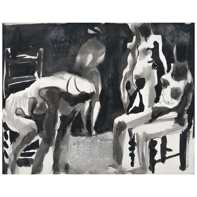 Vlady comparable auction result: vlady untitled signed and dated mexico 60 ink on paper 24 x 30 5 cm 9 4 x 12 inches
