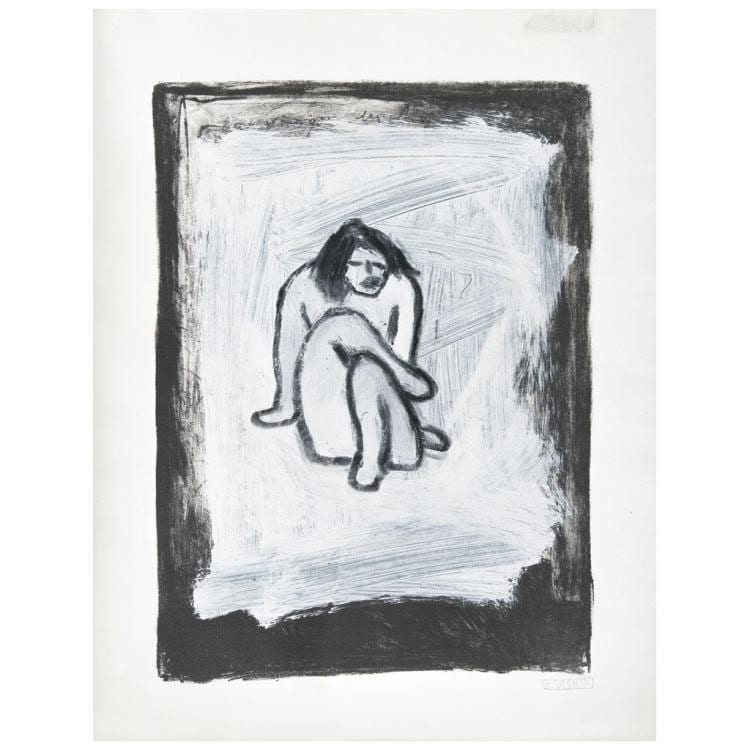 Boris Viskin comparable auction result: boris viskin untitled signed mixed media litograph intervened gouache and pencil unique piece 37 x 27 cm 14 5 x 10 6 inches
