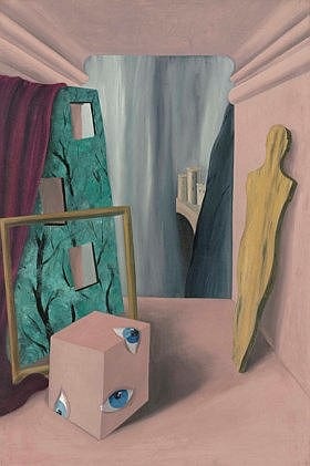 René Magritte (1898-1967) - Le groupe silencieux comparable sale