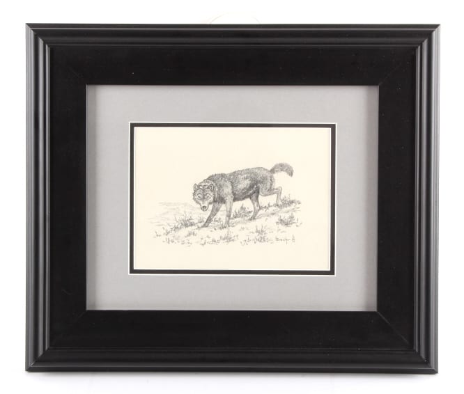 George Dabich comparable auction result: george dabich original wolf pencil sketch