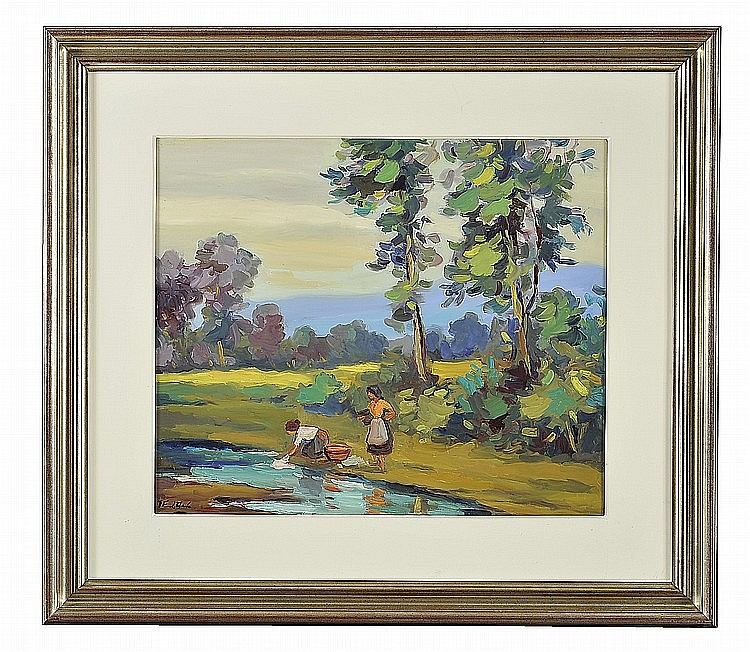 washerwomen · Cabral Moncada Leilões · 2018-02-26 Maria Fernanda Cabral Amado comparable auction result: washerwomen