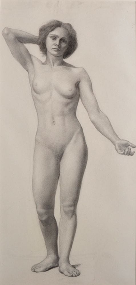 Estella Louisa Michaela Canziani comparable auction result: estella canziani 1887 1964 british a standing nude model soft black pencil 29 5 x 13 5