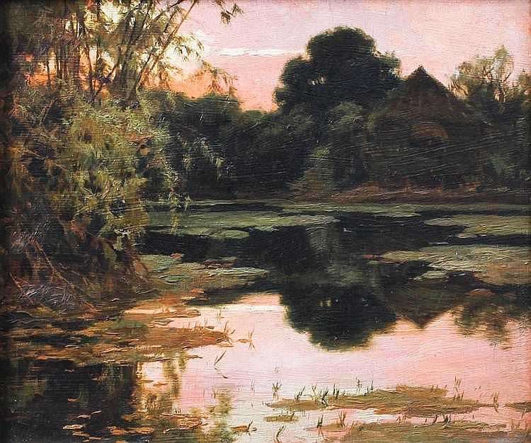 Fernando Amorsolo (1892 - 1972) Fishpond in Malabon comparable sale