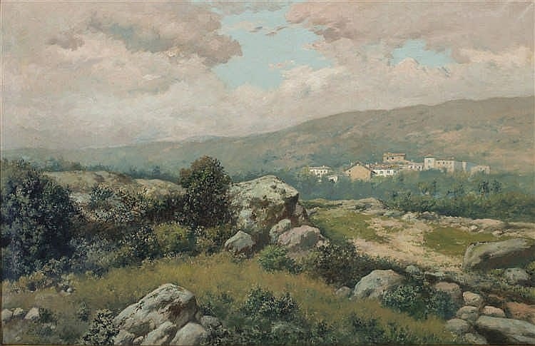 jose franco cordero jerez de la frontera 1851 1910 paisaje oil on canvas 66 x 100 cm signed · Sala Retiro Subastas · 2018-02-28 Jose Franco Cordero comparable auction result: jose franco cordero jerez de la frontera 1851 1910 paisaje oil on canvas 66 x 100 cm signed