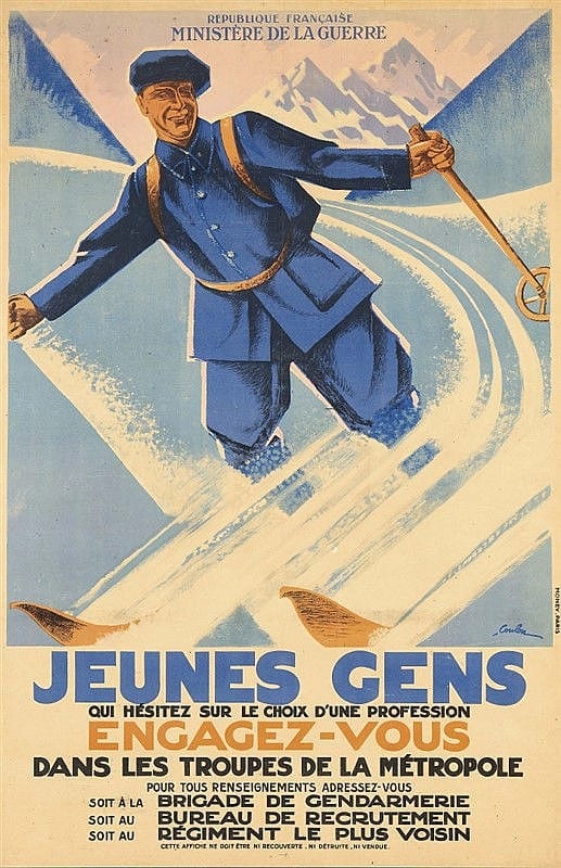 Eric de Coulon comparable auction result: eric de coulon 1888 1956 jeunes gens engagez vous